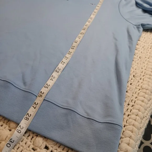 Vineyard Vines 1/4 Zip Mens L Golf Light Blue Pima Cotton Preppy‎ Whale Spring - Picture 7 of 9